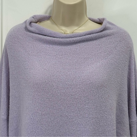 Free People Celeste Sweater Funnel Neck Relaxed Dolman Sleeve Purple Size XS - Picture 5 of 9
